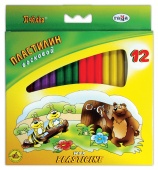 пластилин "Пчёлка" 12цв. 180гр. восковой Гамма