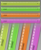 Линейка пластик 25см.цв.Neon СТАММ 