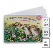 альбом д/рисования 40л. Озорные кабанчики 100г/м. склейка